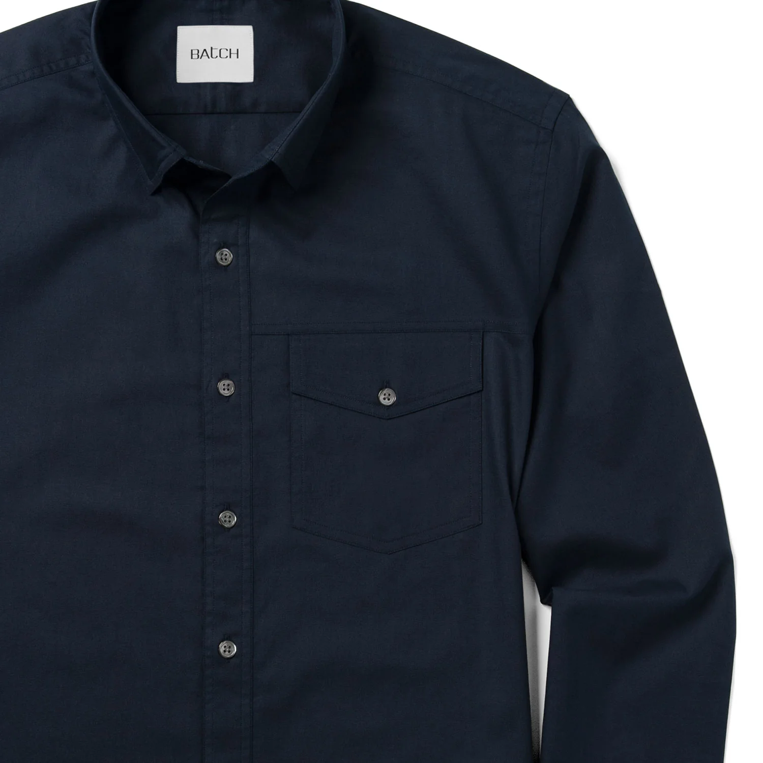 Author Casual Shirt – Dark Navy Cotton Twill - Image 3