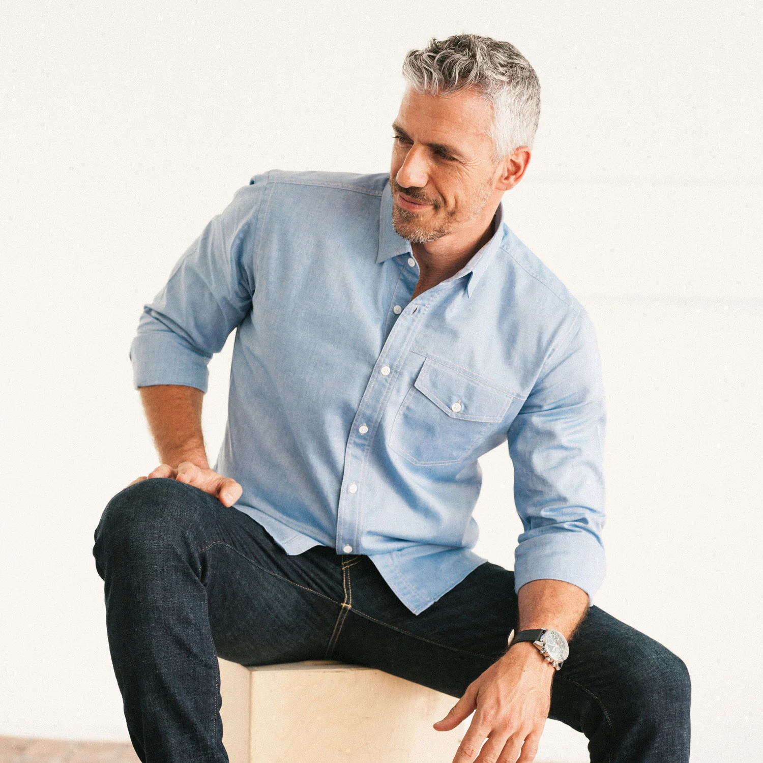 Author Casual Shirt – Classic Blue Oxford - Image 8