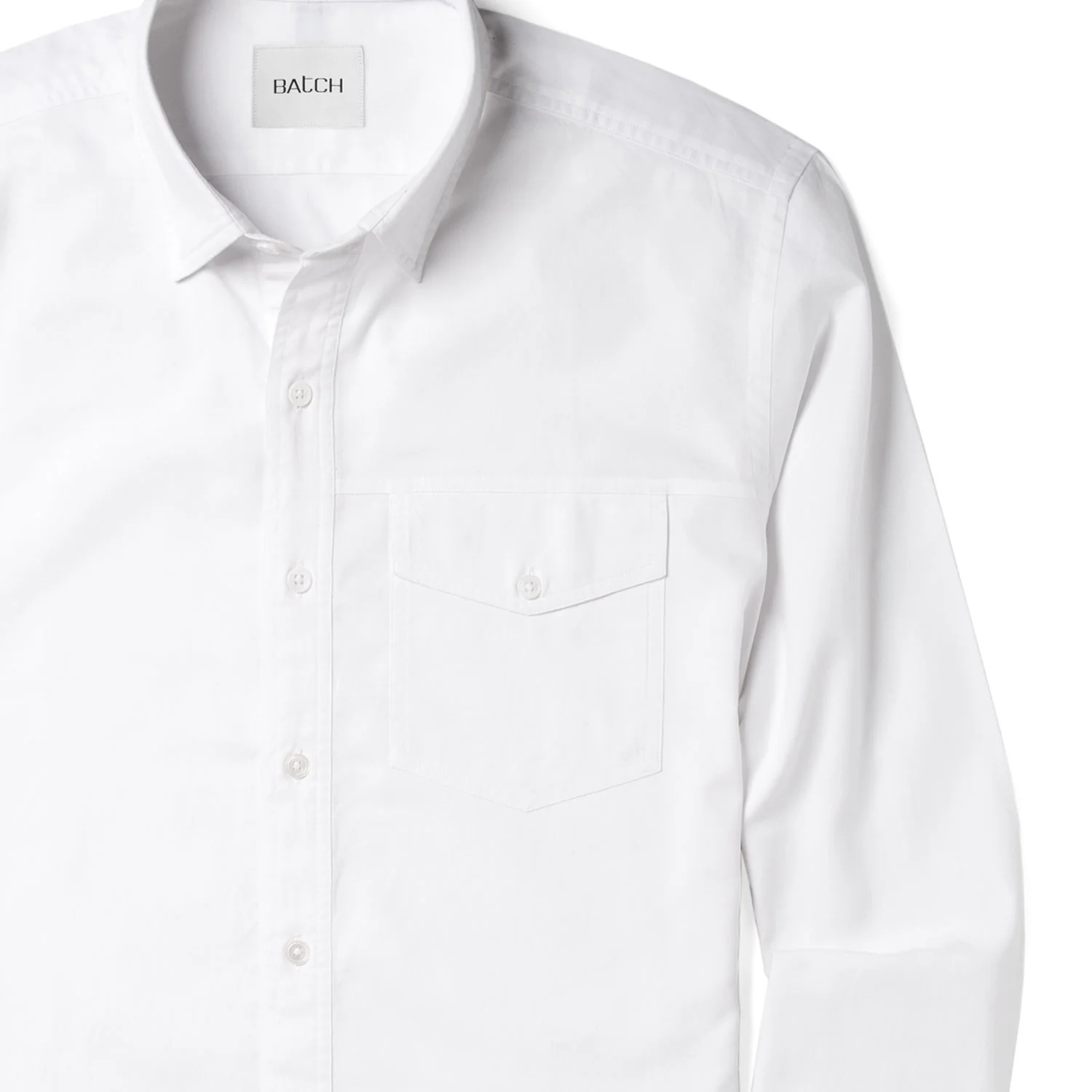 Author Casual Shirt – Pure White Cotton Oxford - Image 3