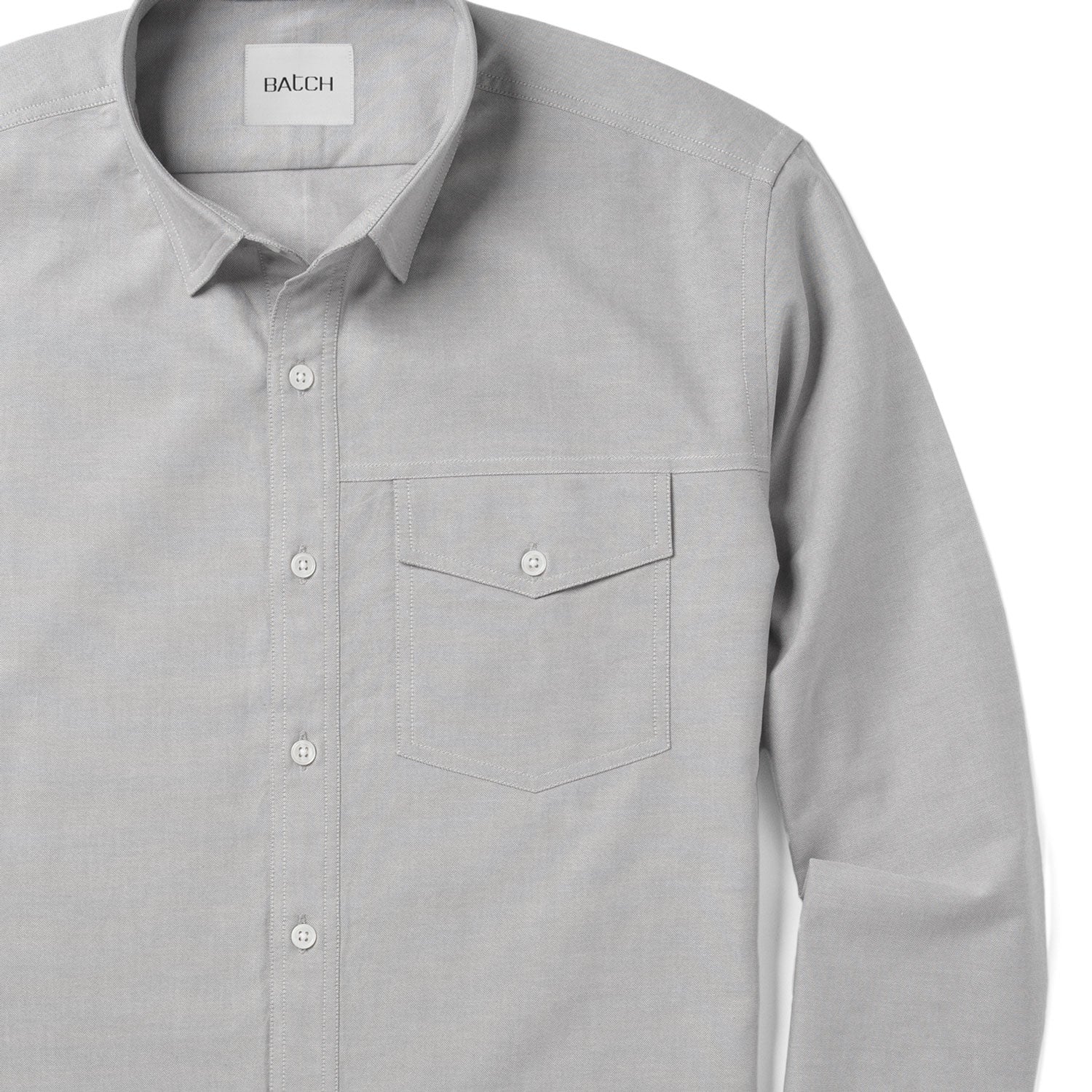 Author Casual Shirt – Aluminum Gray Cotton Oxford - Image 3