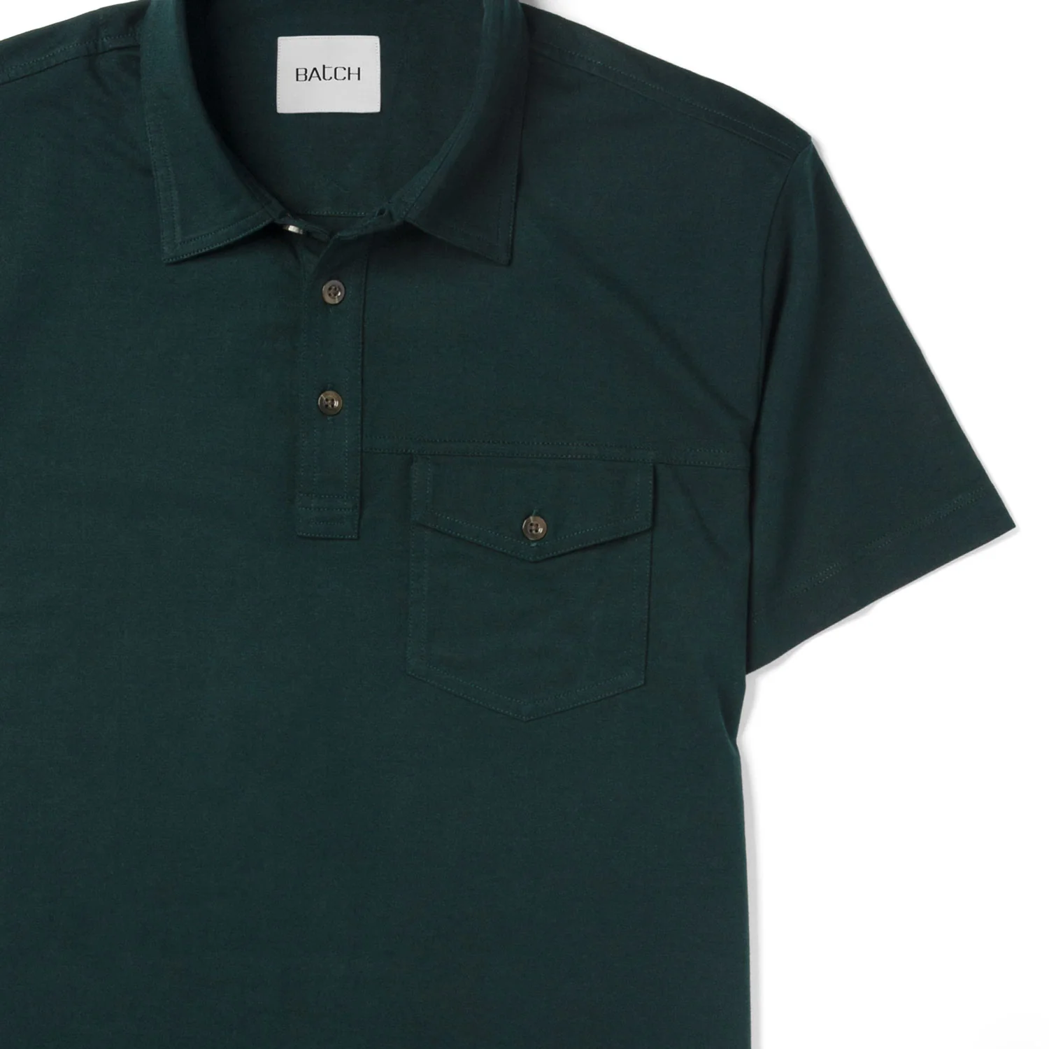 Author Short Sleeve Polo Shirt –  Evergreen Cotton Jersey - Image 3
