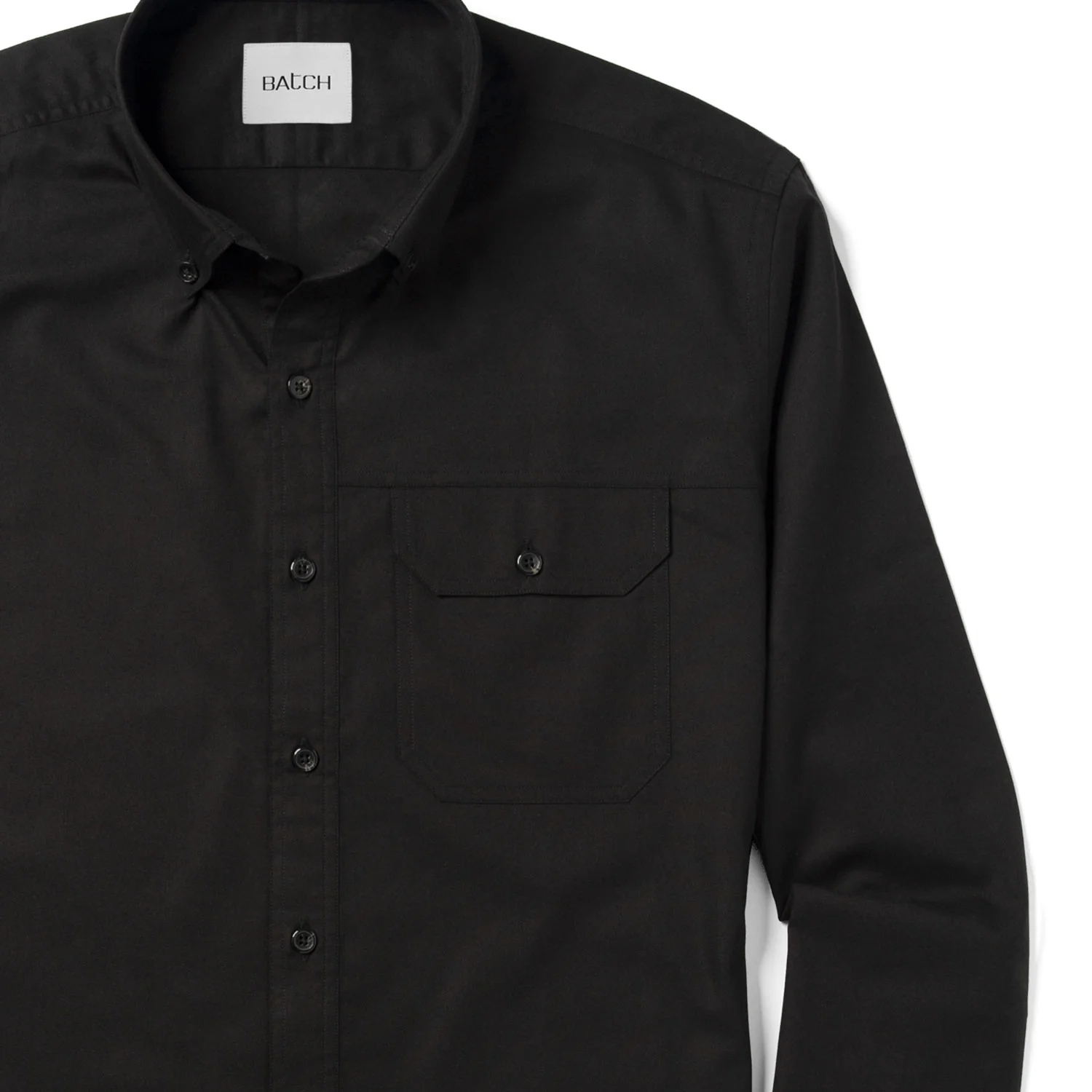 Builder Casual Shirt – Black Cotton Oxford - Image 3