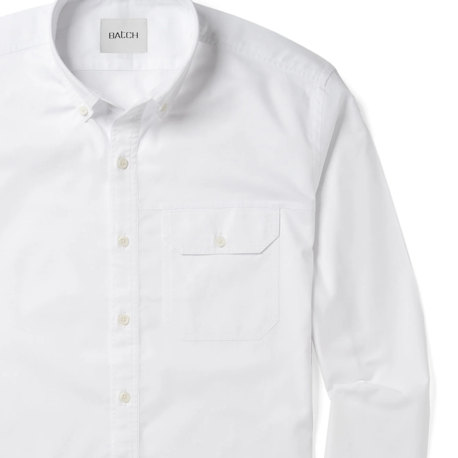 Builder Casual Shirt – Pure White Cotton Oxford - Image 3