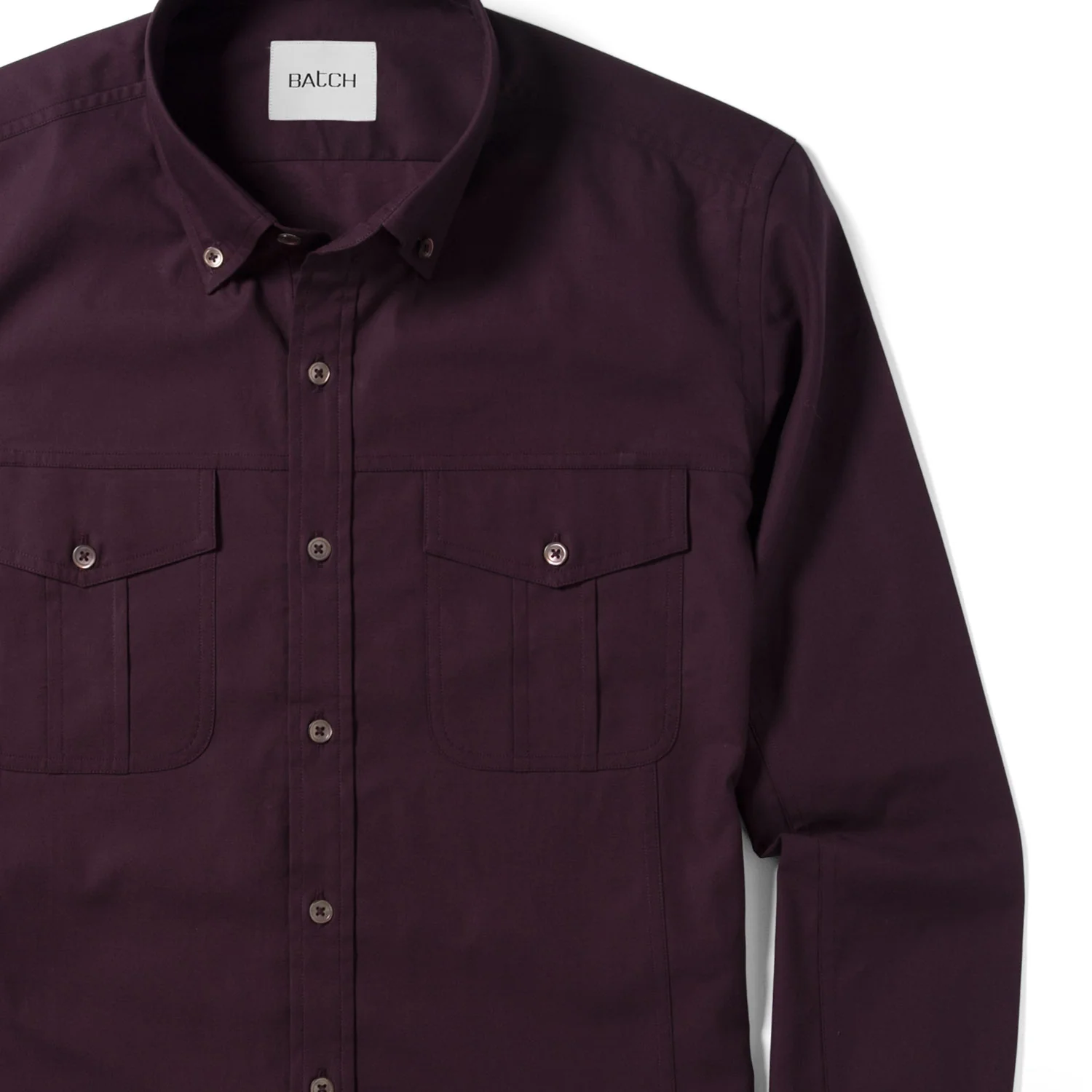 Editor Shirt – Dark Burgundy Stretch Poplin - Image 3