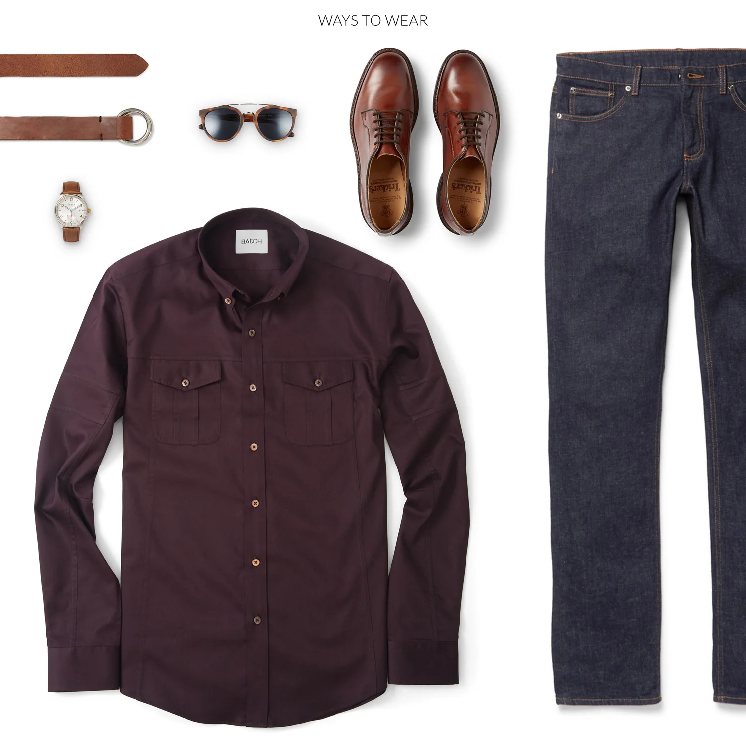 Editor Shirt – Dark Burgundy Stretch Poplin - Image 7