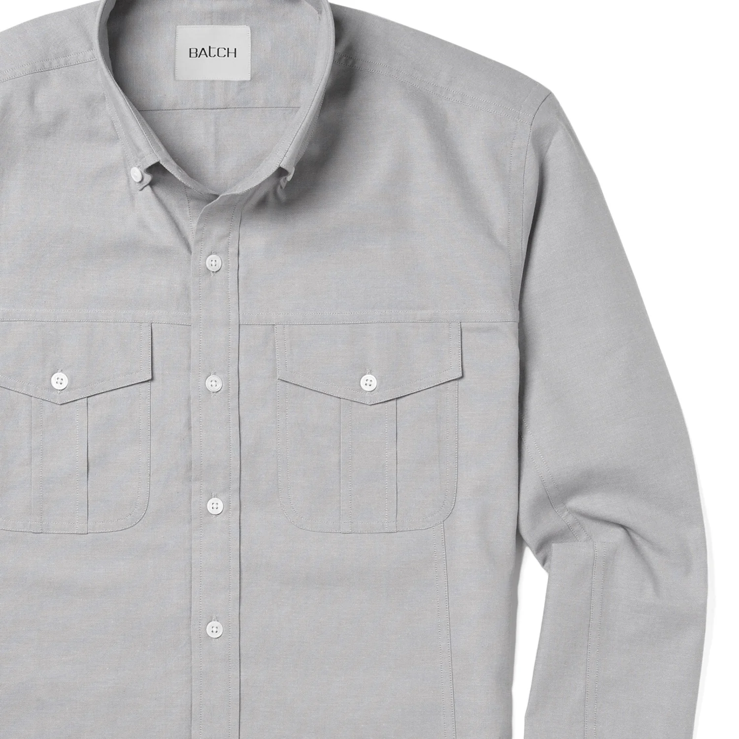 Editor Shirt – Aluminum Gray Oxford - Image 3