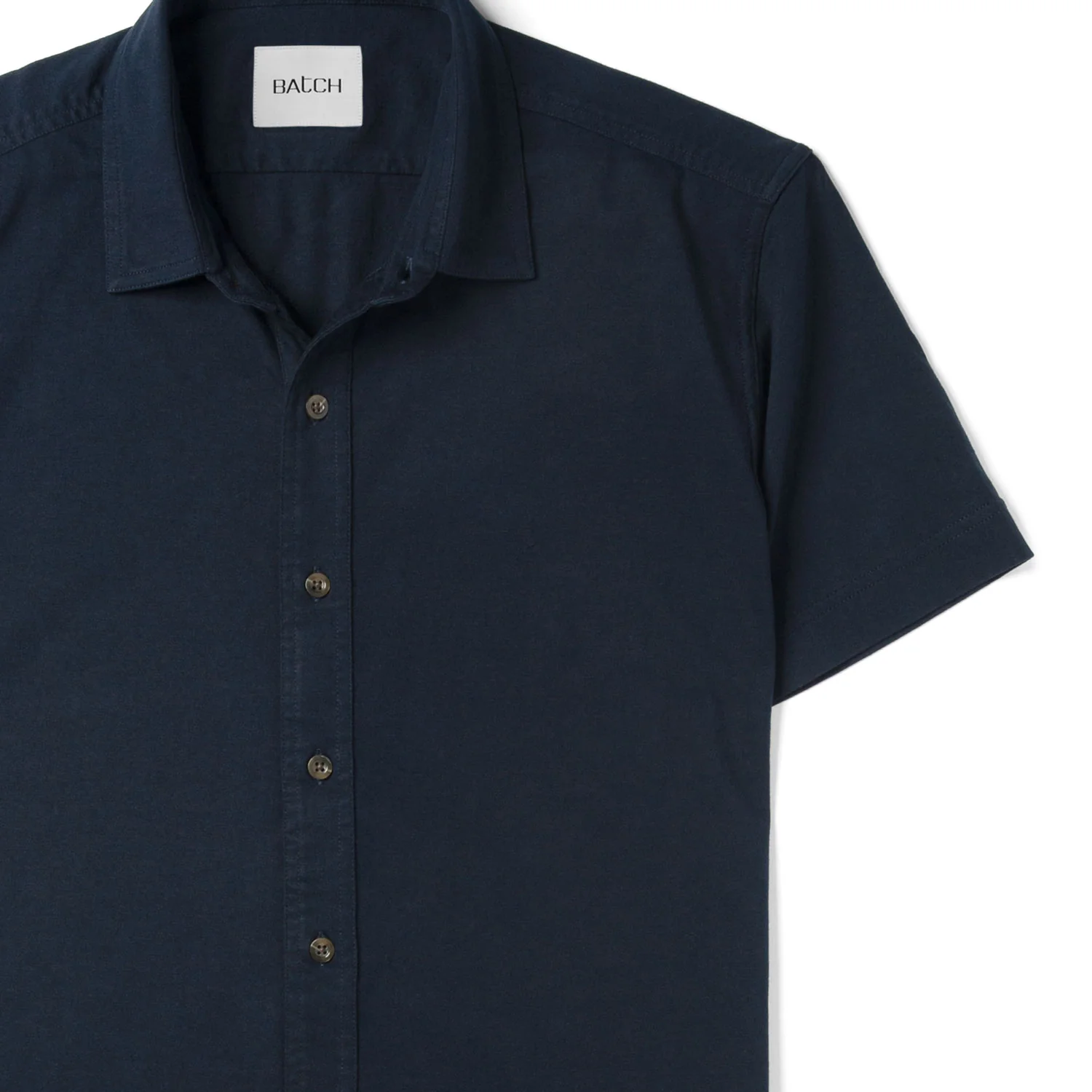 Short Sleeve T-Shirt Shirt - Dark Navy Cotton Jersey - Image 3