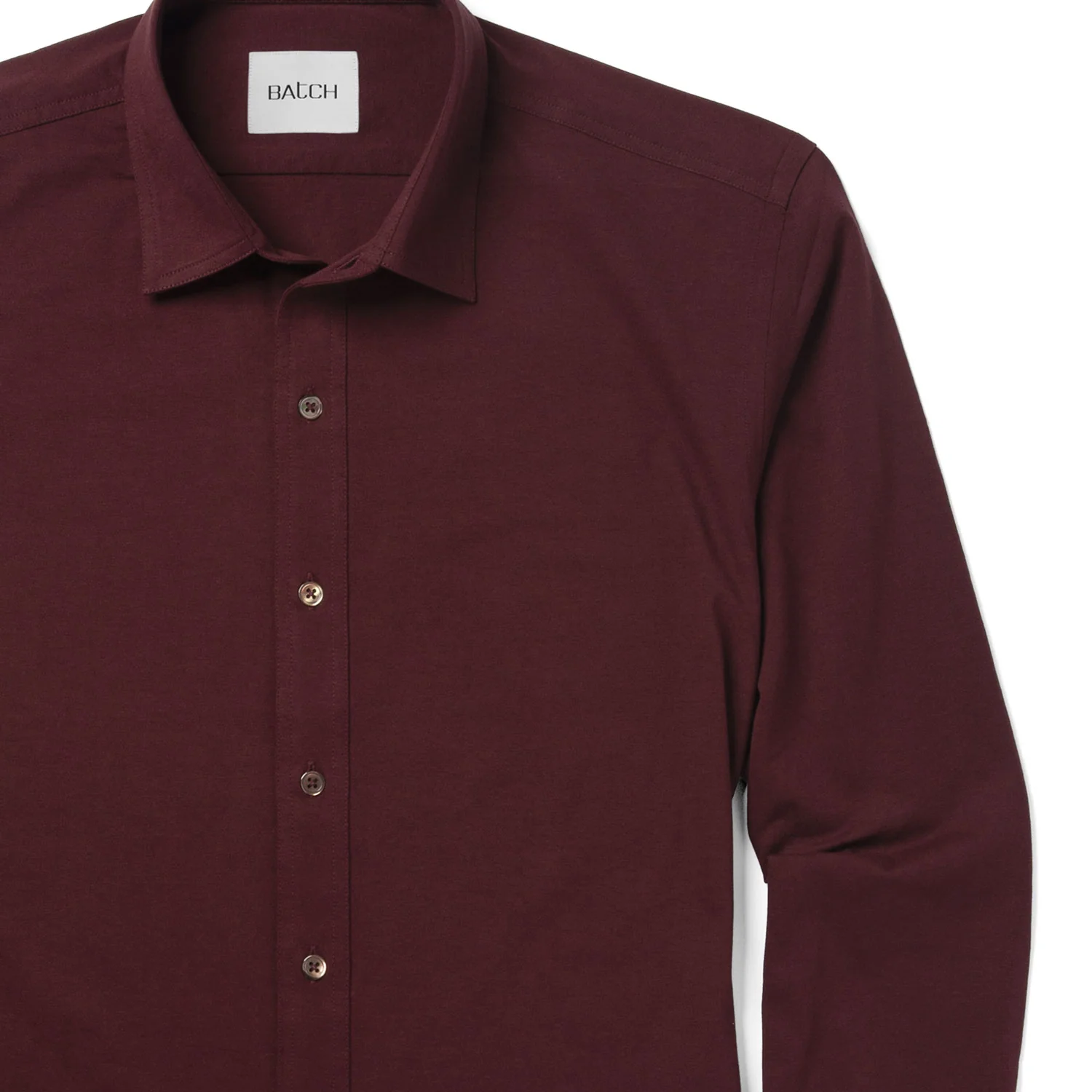 T-Shirt Shirt - Burgundy Cotton Jersey - Image 3