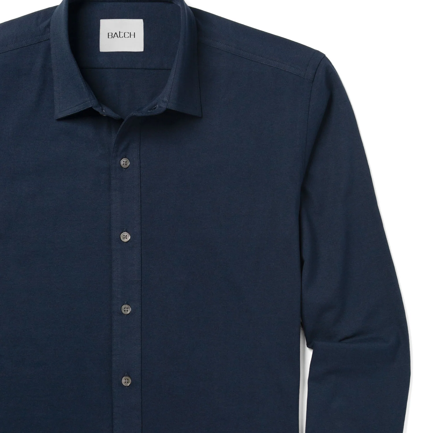 T-Shirt Shirt - Navy Cotton Jersey - Image 3