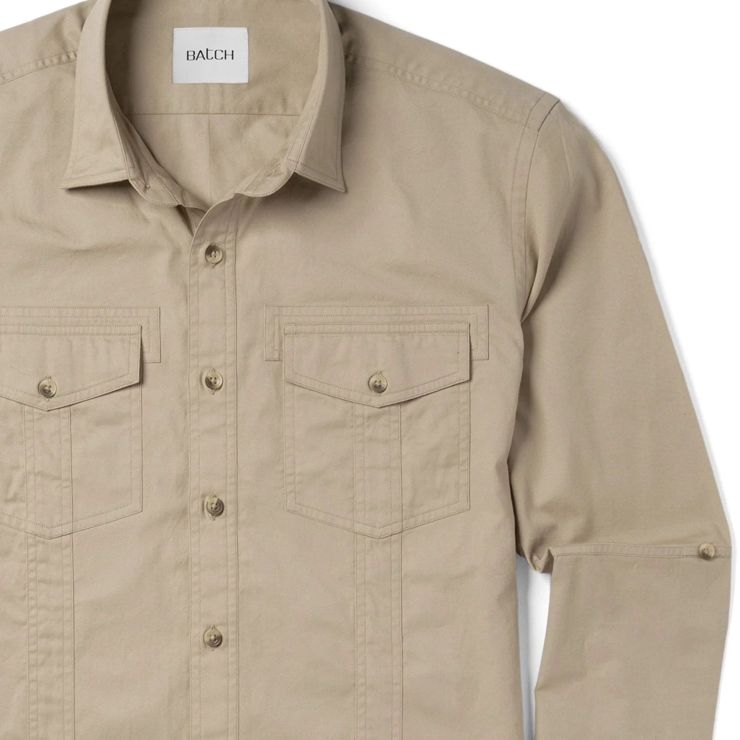 Explorer Utility Shirt – Desert Stone Cotton Twill - Image 4