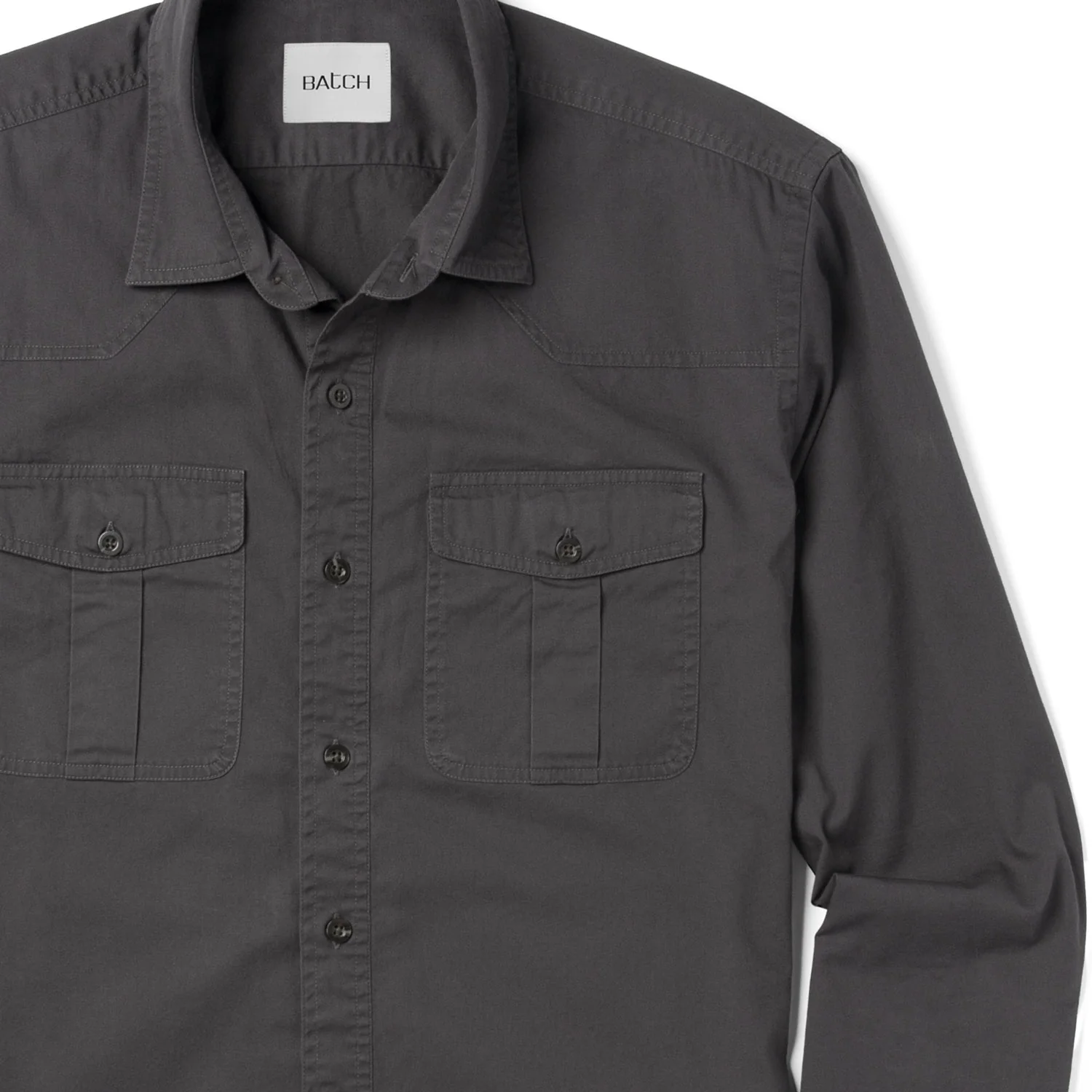 Fabricator Utility Shirt – Slate Gray Cotton Twill - Image 3