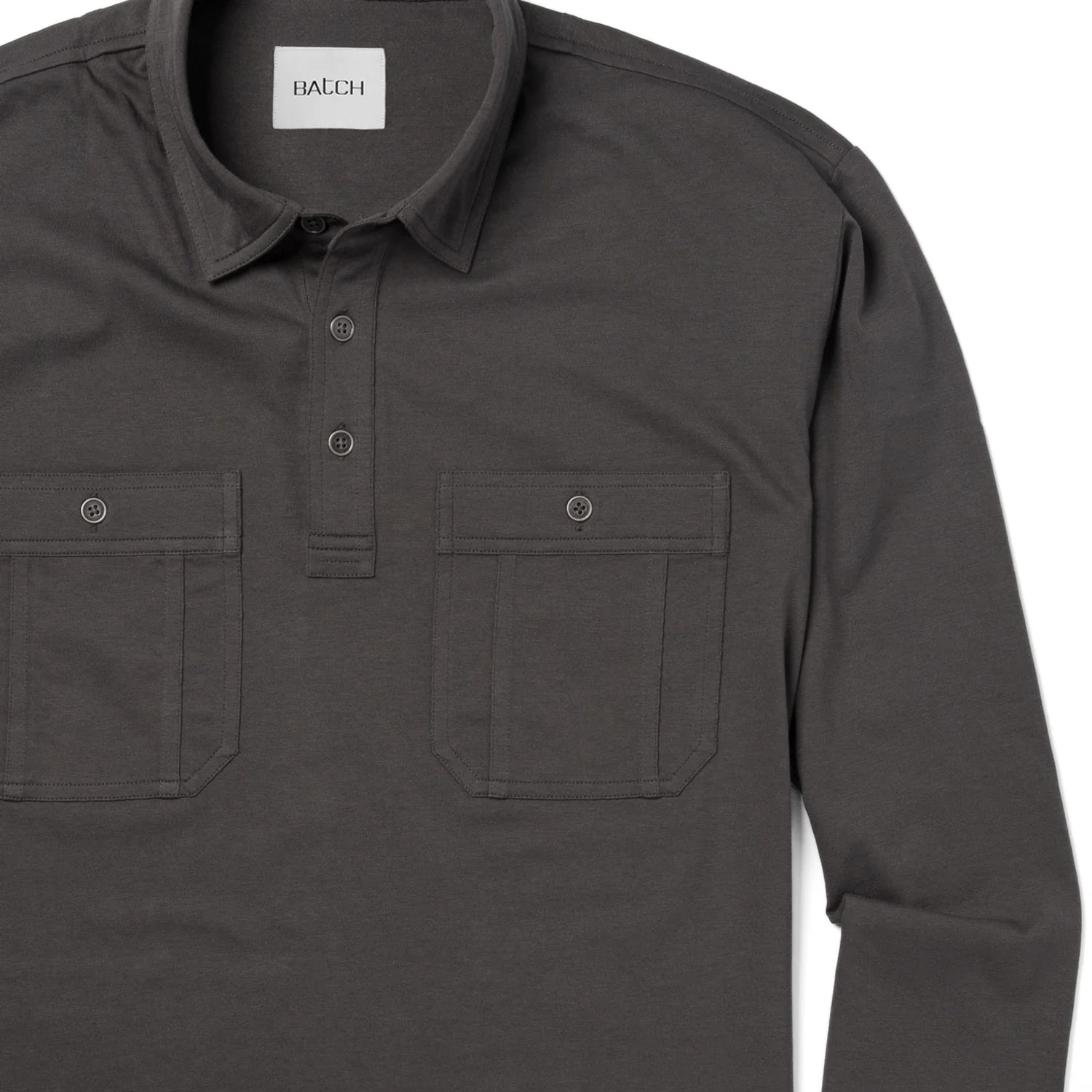 Fixer Polo Shirt –  Slate Gray Cotton Jersey - Image 3