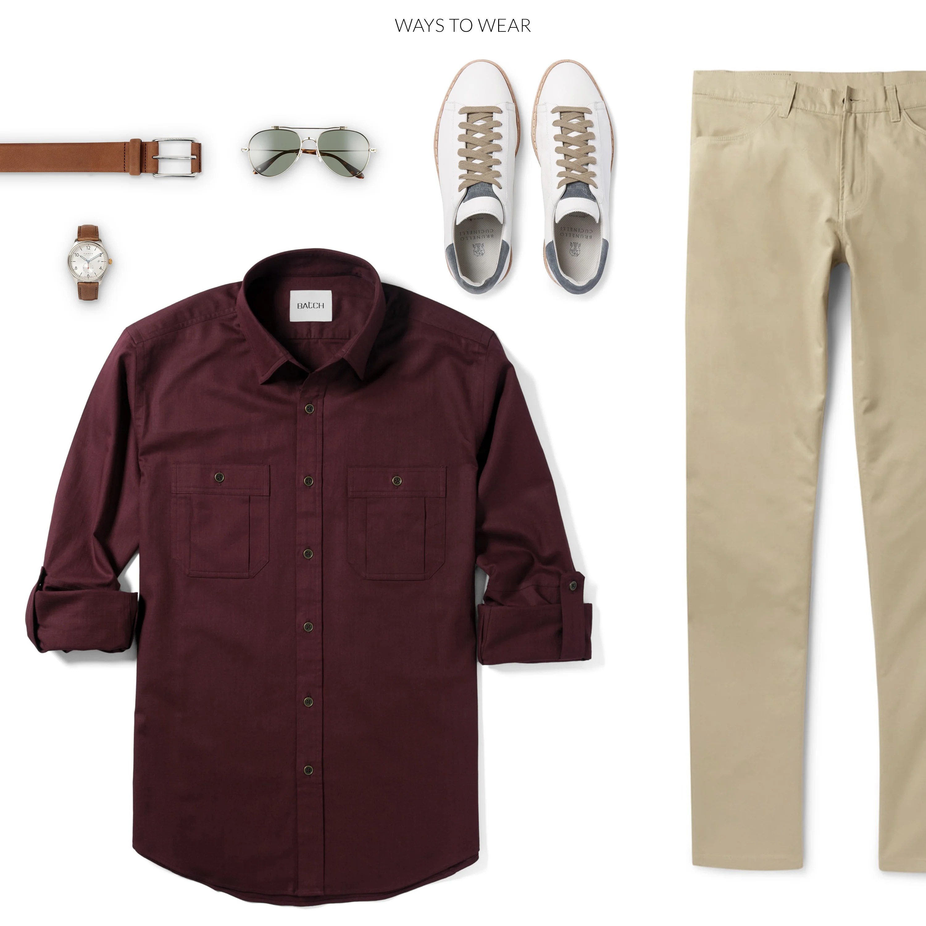 Fixer Utility Shirt – Dark Burgundy Cotton Twill - Image 7