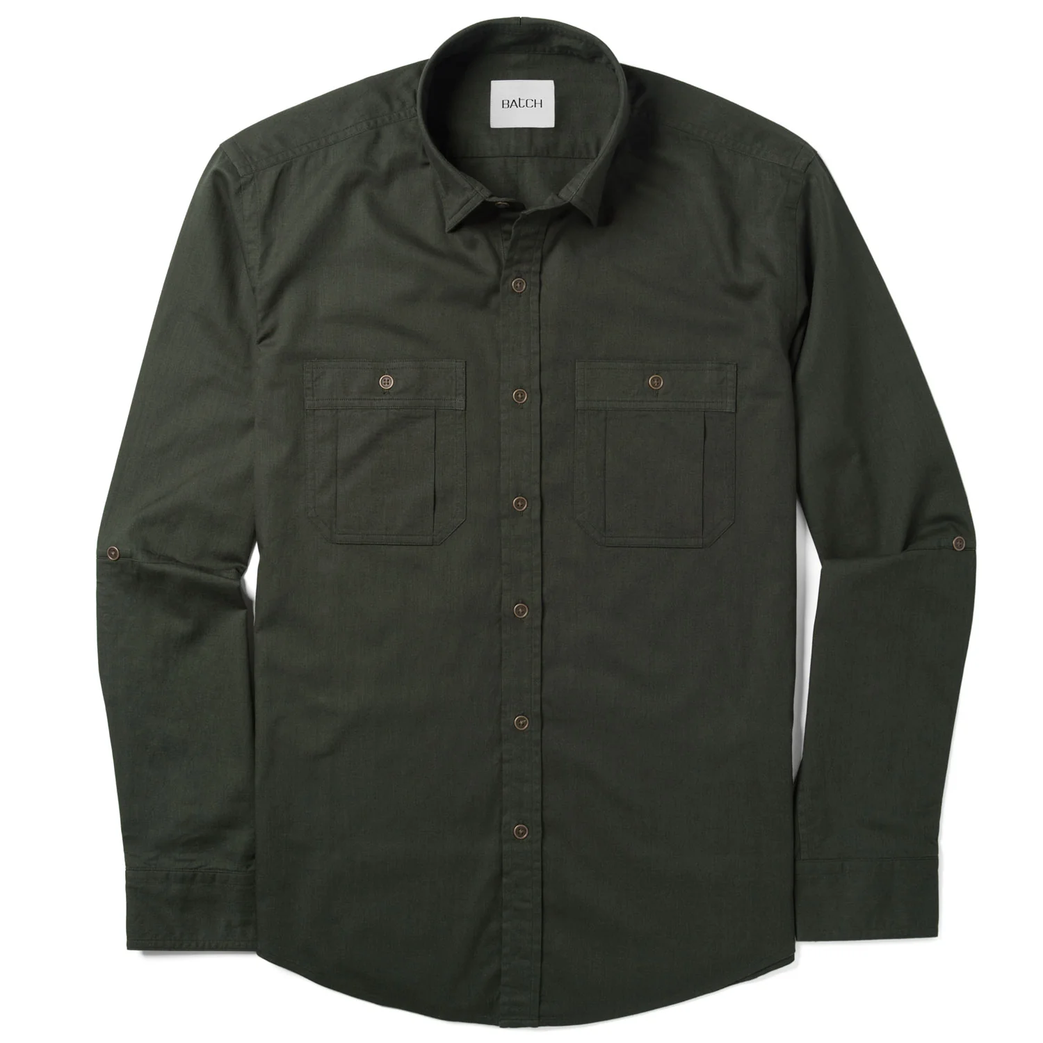 Fixer Utility Shirt – Olive Green Cotton Twill - Image 3