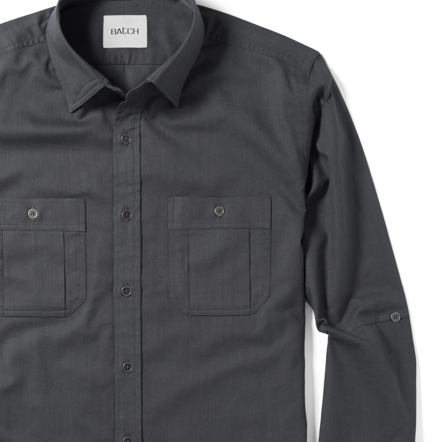 Fixer Utility Shirt – Slate Gray Cotton Twill - Image 4