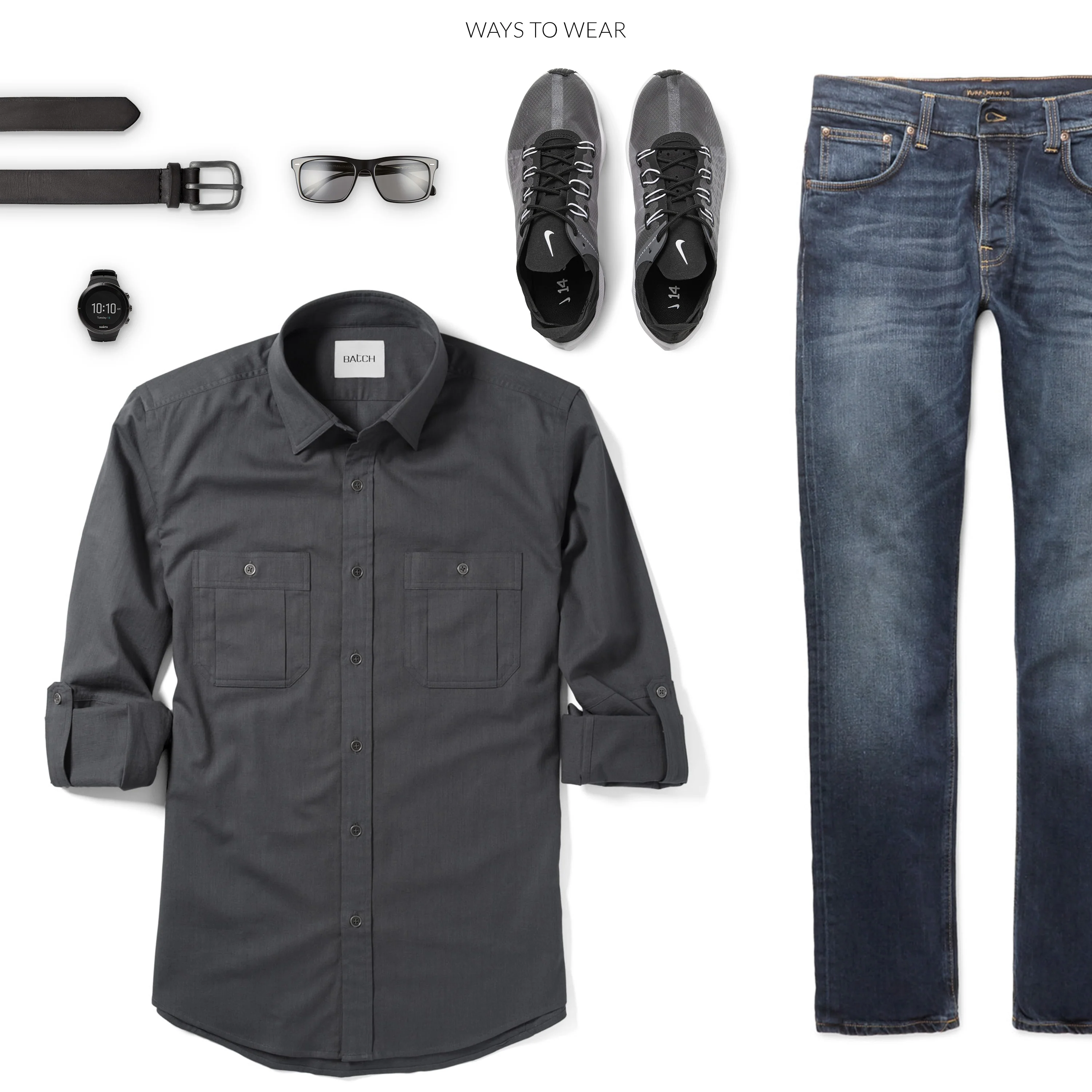 Fixer Utility Shirt – Slate Gray Cotton Twill - Image 9