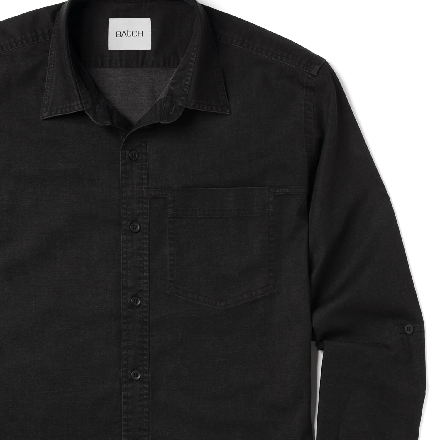Freelancer Casual Shirt – Black Cotton Stretch Twill - Image 4