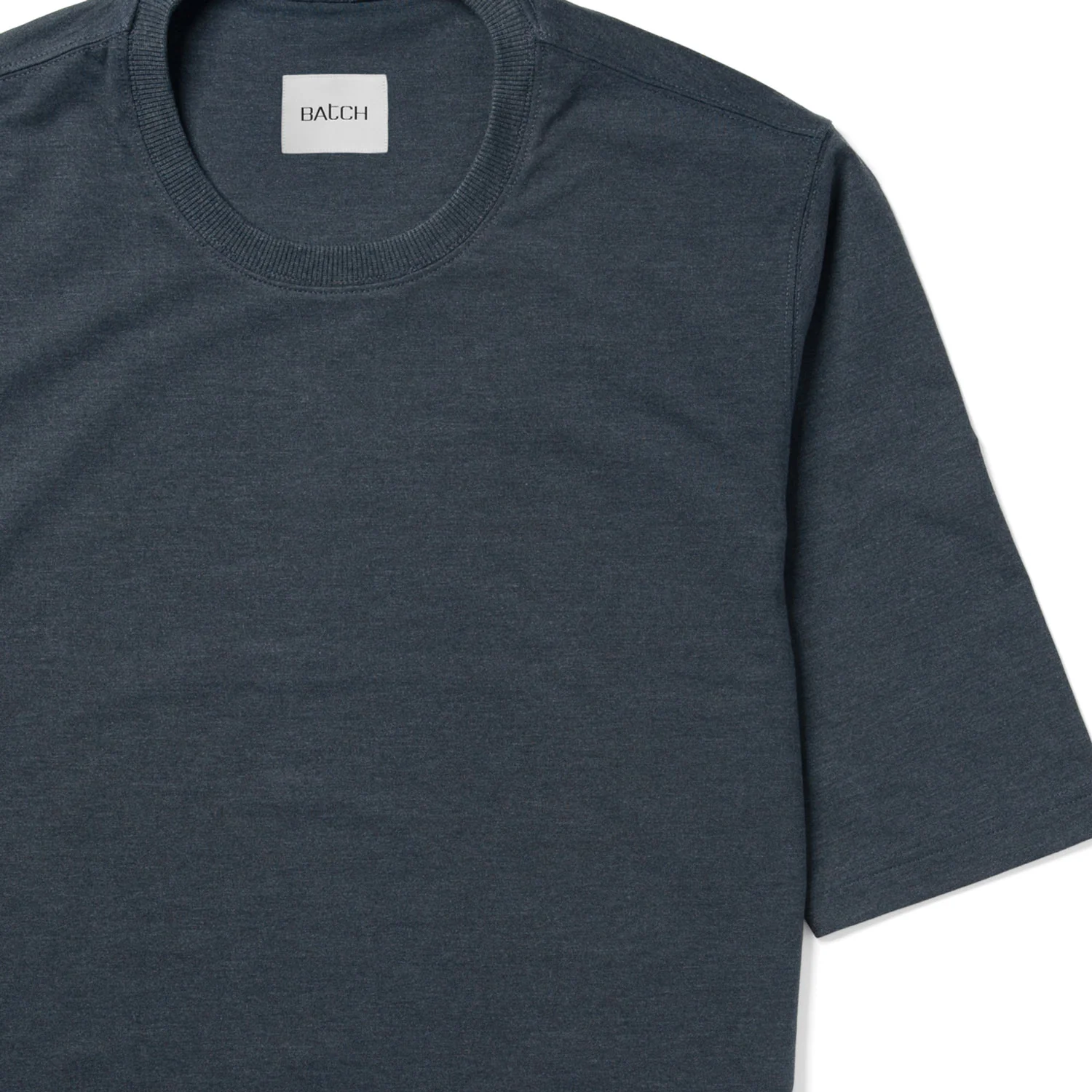 Half Sleeve Sweatshirt –  Navy Melange French Terry - Image 3