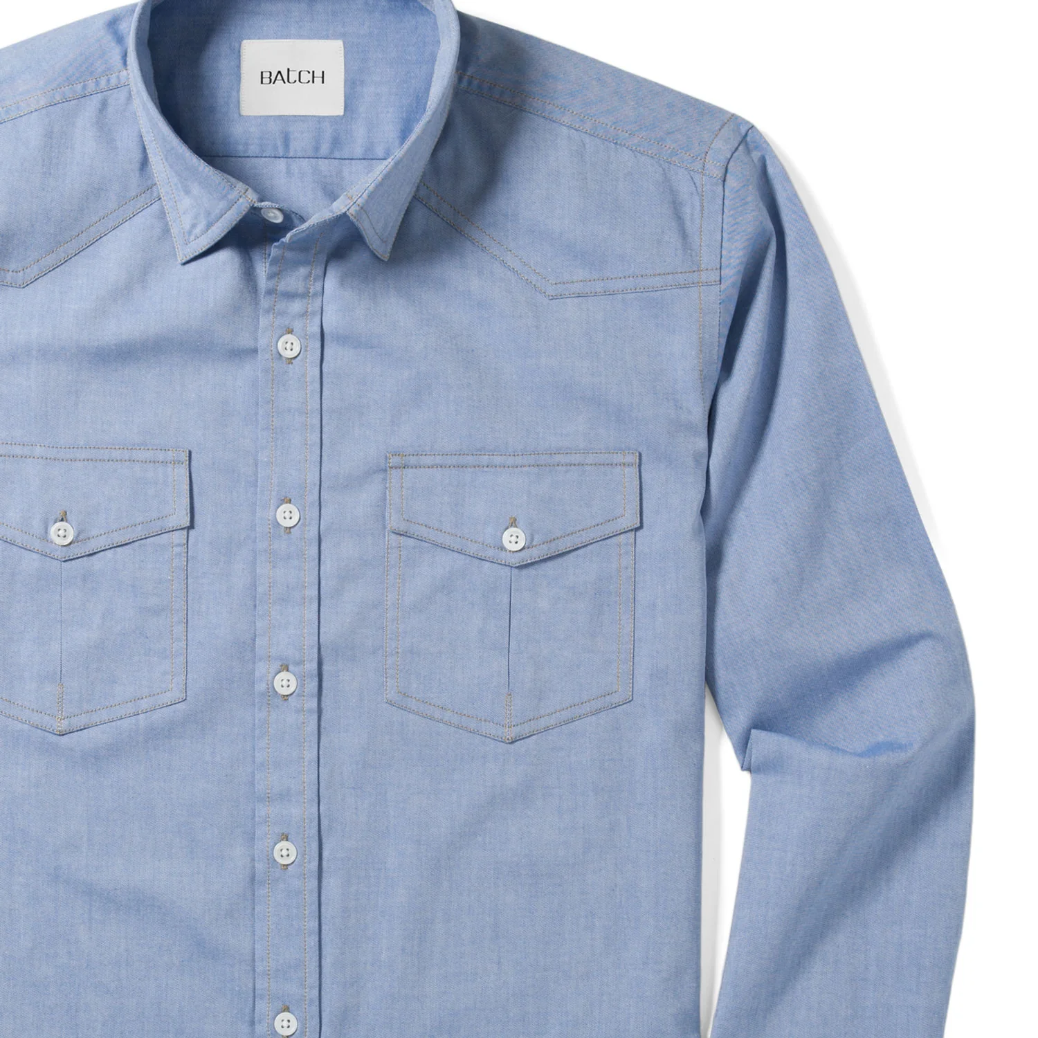 Maker Shirt – Classic Blue Cotton Oxford - Image 3