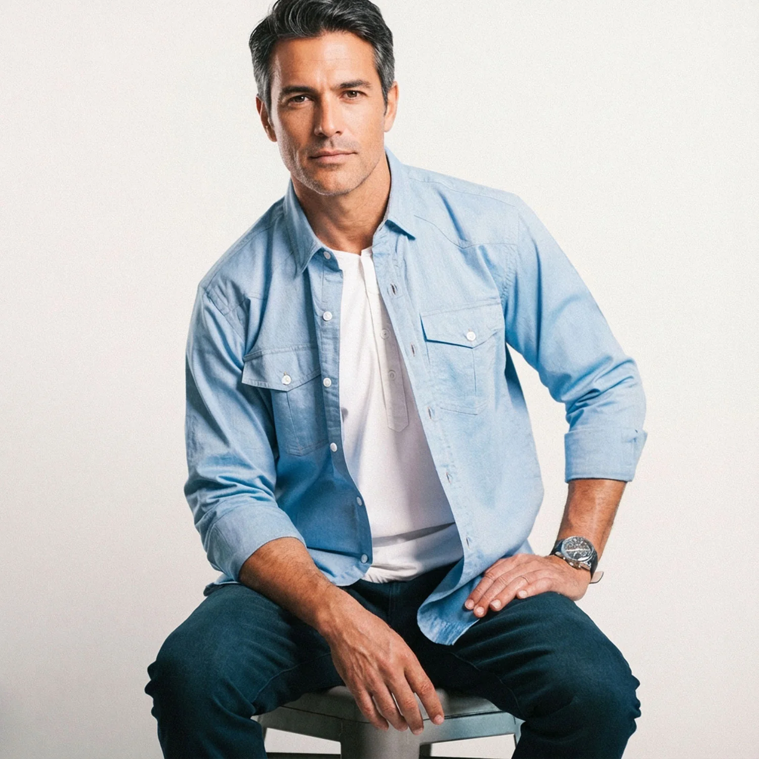 Maker Shirt – Classic Blue Cotton Oxford - Image 4