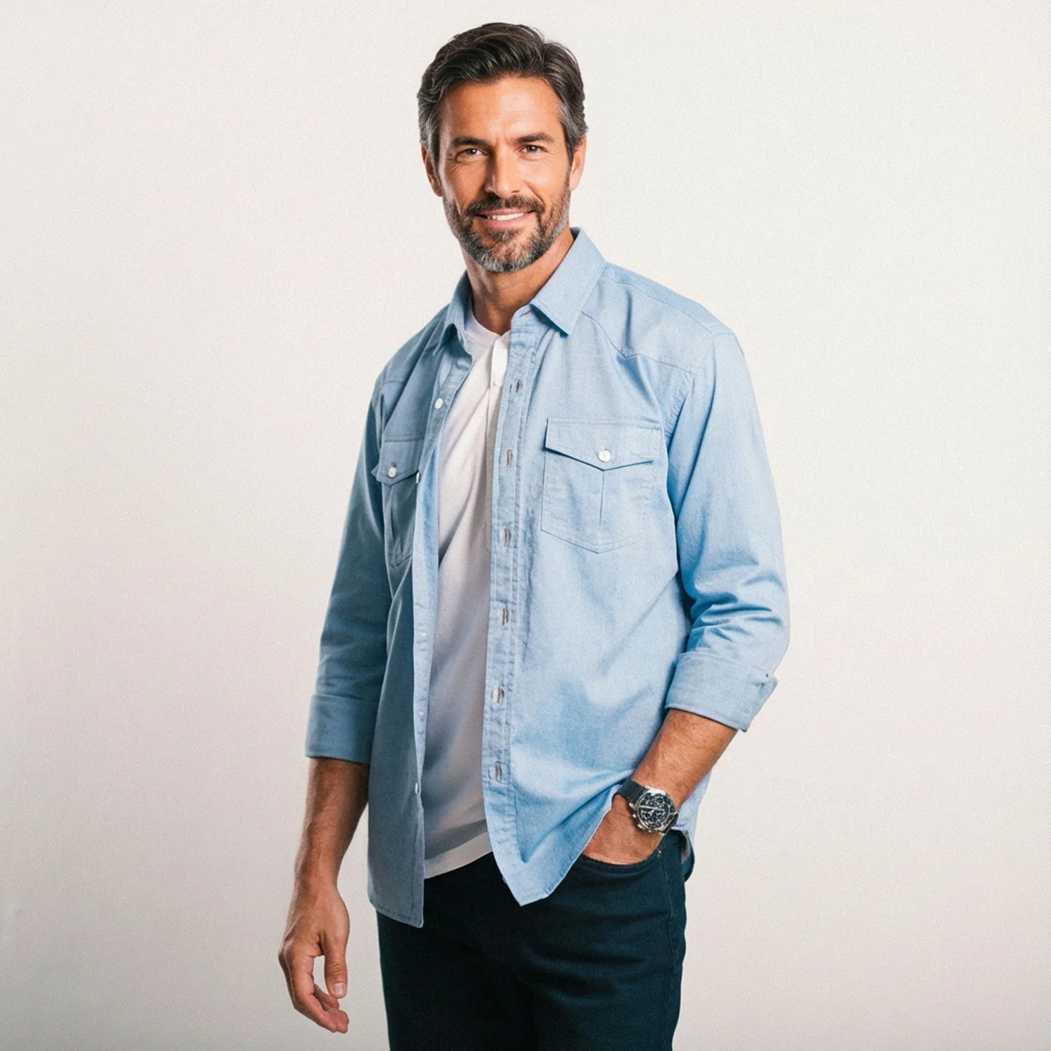 Maker Shirt – Classic Blue Cotton Oxford - Image 5