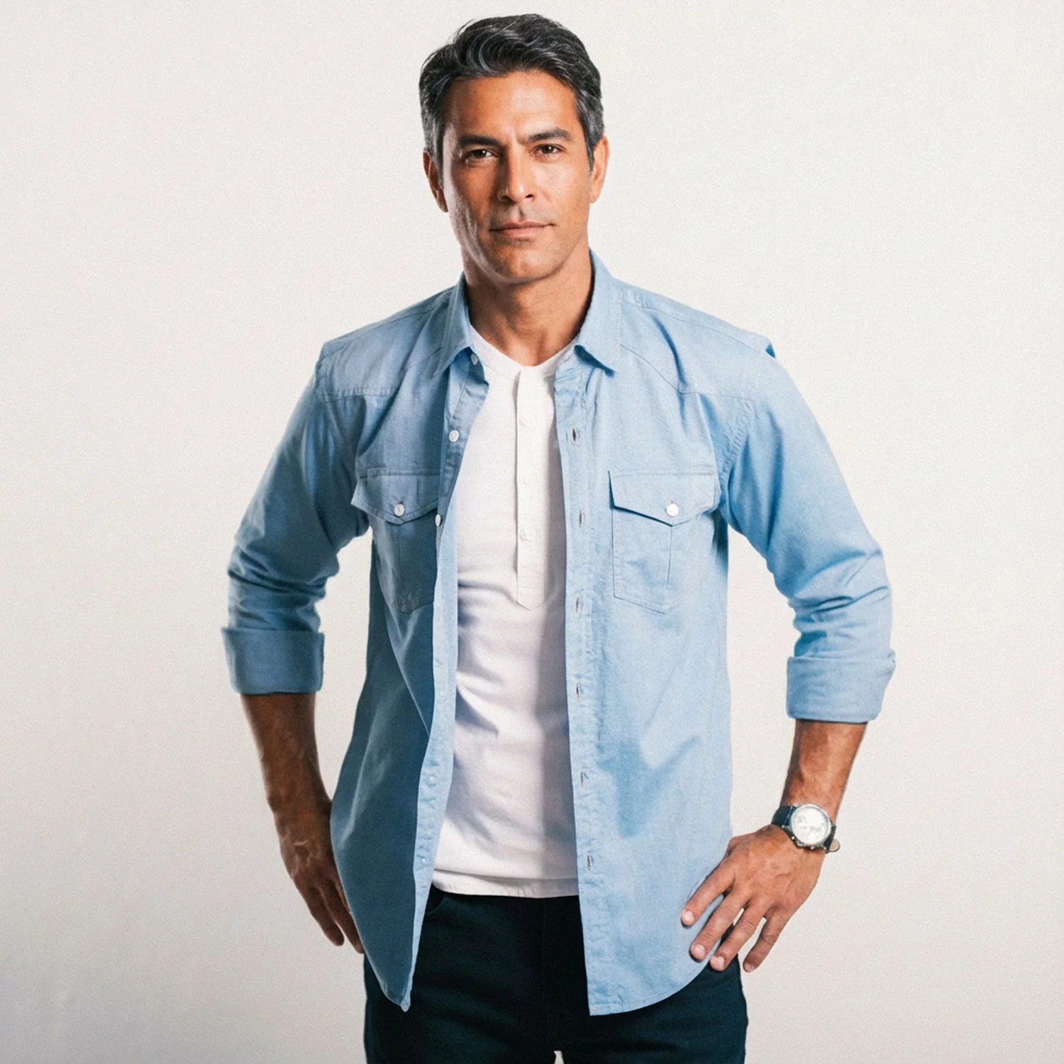 Maker Shirt – Classic Blue Cotton Oxford - Image 6