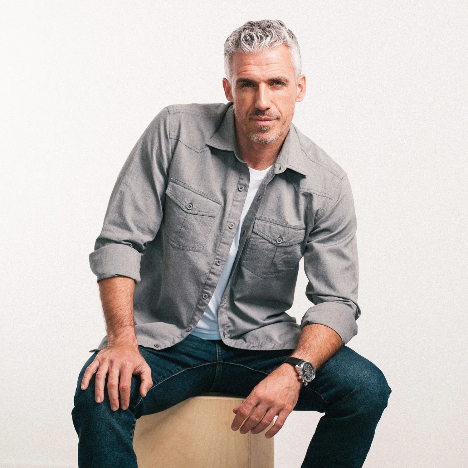 Maker Shirt – Flint Gray Cotton Oxford - Image 11