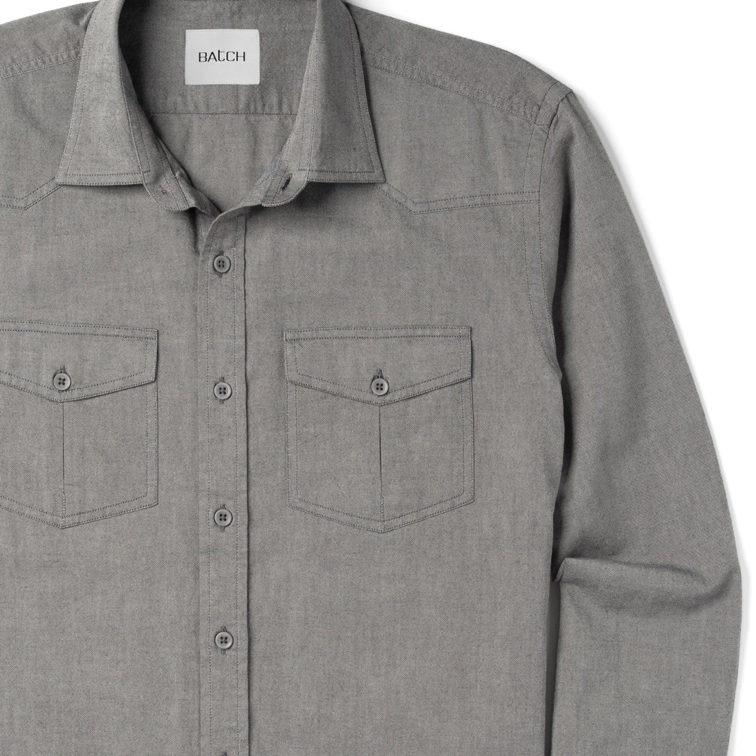Maker Shirt – Flint Gray Cotton Oxford - Image 3