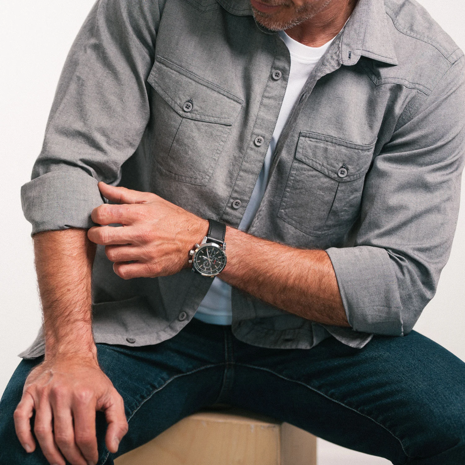 Maker Shirt – Flint Gray Cotton Oxford - Image 4