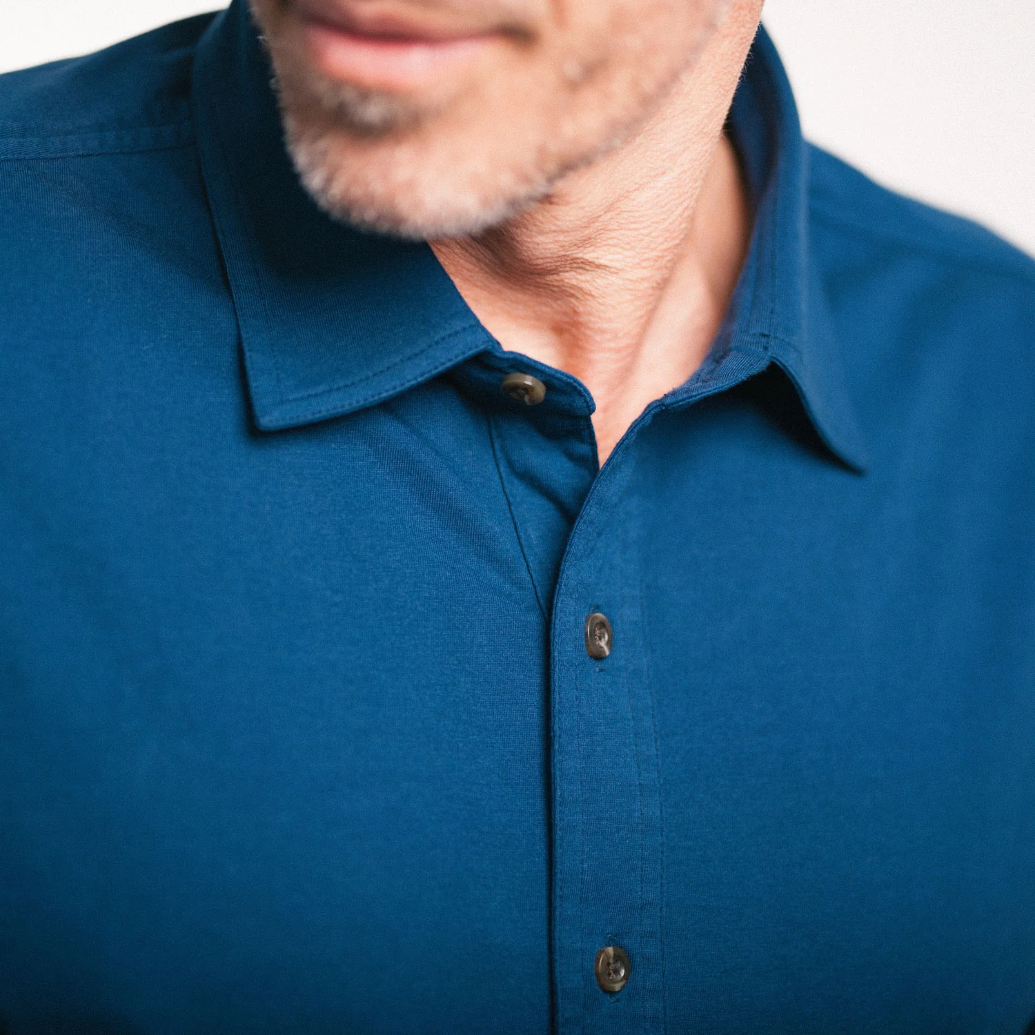 T-Shirt Shirt - Cobalt Blue Cotton Jersey - Image 3