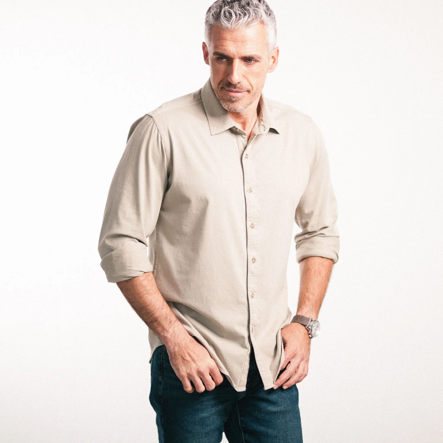 T-Shirt Shirt - Desert Sand Cotton Jersey - Image 7